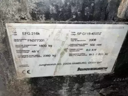 Elektro čtyřkolový VZV 2008  Jungheinrich EFG216K (22)