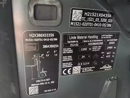 Elektryczne 3-kołowe 2020  Linde E12 Evo (33)