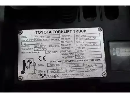 Diesel Forklifts 2020  Toyota 02-8FDF30 02-8FDF30 (14)
