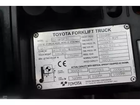 Diesel Forklifts 2020  Toyota 02-8FDF30 02-8FDF30 (18)