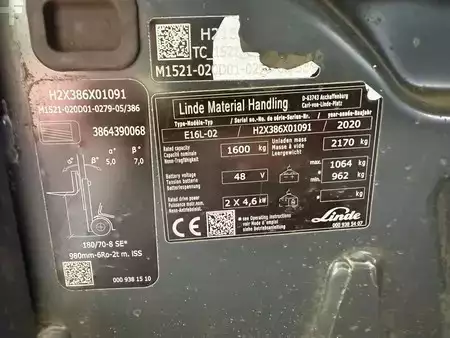 Empilhador diesel 2020  Linde E16L-02 E16L-02 (12)