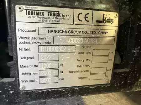 Ruční vysokozdvižný vozík 2022  HC (Hangcha) CDD20 (2)