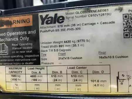 Propane Forklifts 2020  Yale GLC050VX (3)