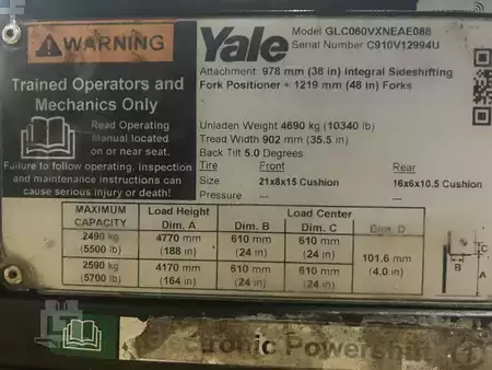 Propane Forklifts 2020  Yale GLC060VX (3)