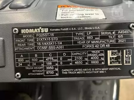Propane Forklifts - Komatsu FG25ST-16 (10)