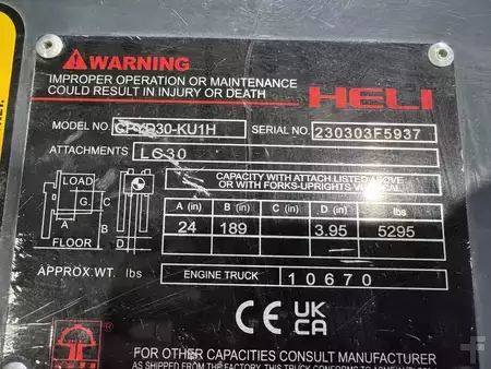 Propane Forklifts 2026  Heli CPQYD30-KU1H (4)