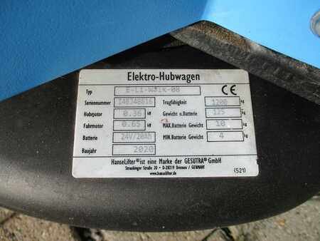 Nízkozdvižný vozík 2020  HanseLifter E-Li-Walk-08 (6)