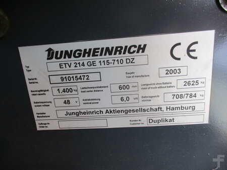 Tolóoszlopos targonca 2003  Jungheinrich ETV214 (7)