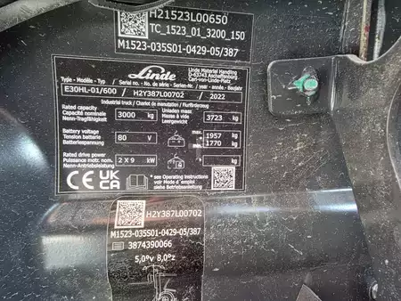 Elektrisk- 4 hjul 2022  Linde E30HL-01/600 (7)