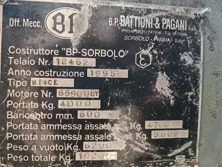 Boční vysokozdvižný vozík 1995  B-P Battioni e Pagani HT4CE (9)