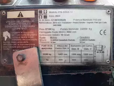 Empilhador diesel 2004  Hyster H16.00XM-12 (5)