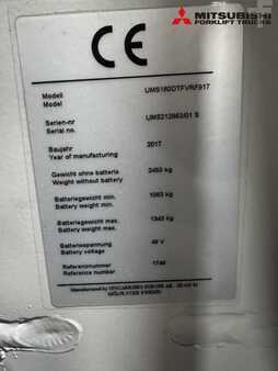 Schubmaststapler 2017  Unicarriers 160DTFVR917UMS - 2.629 Std. - HH 9.170 mm (6)