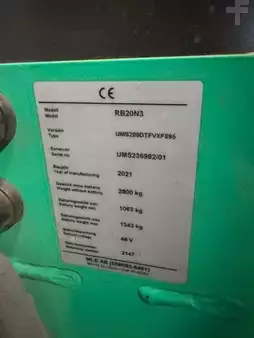 Tolóoszlopos targonca 2021 Mitsubishi RB20N3 - 4.804 Std. - HH 8.950 mm (5)