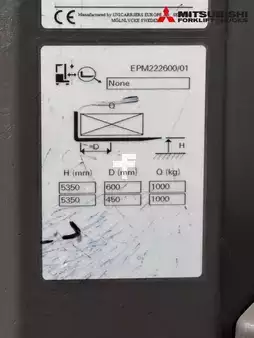 Vertikální vychystávací vozík 2019  Unicarriers EPM 100 TVI 470 - 2735 Std. (6)