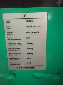 Skjutstativtruck 2021 Mitsubishi RB20N3 - 5.167 Std. - HH 8.950 mm (5)