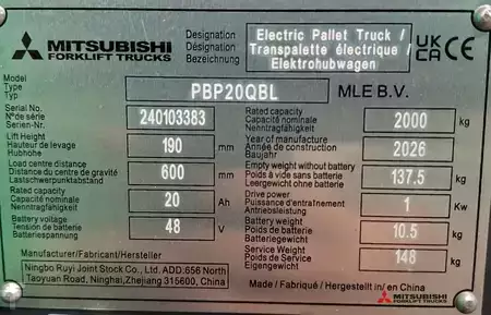 Pinontavaunu 2026  Mitsubishi PBP 20QBL (5)
