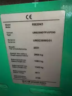 Tolóoszlopos targonca 2021 Mitsubishi RB20N3 - 4.794 Std. - HH 8.950 mm (5)
