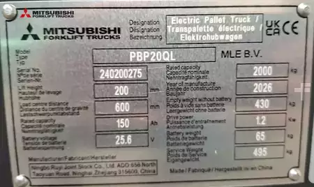 Ledestabler 2026 Mitsubishi PBP 20 QL (7)