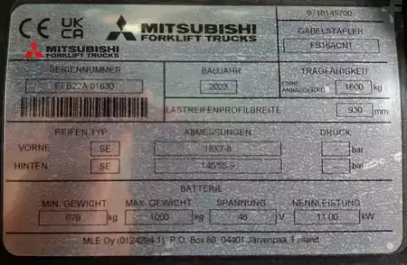 Elektro 3 Rad 2023  Mitsubishi FB 16 ACNT (6)