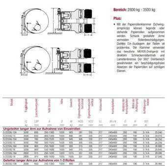 Papirtekercs fogó 360 fokkal forgatható 2021  Bolzoni 5-2633G-13A (3)