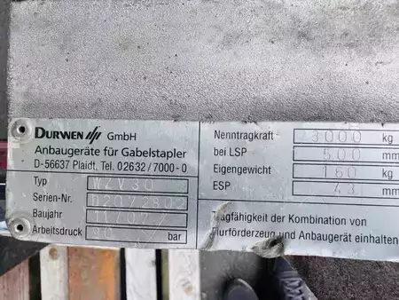 Positionneur de fourches 2007  Durwen WZV 30 (4)