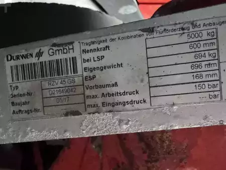 Positionneur de fourches 2017  Durwen RZV 45 GS (2)