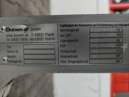 Zinkenverstellgerät 2020  Durwen RZV-S-TGZ45 1200 (mit hydraulischen Schubgabeln) (6)
