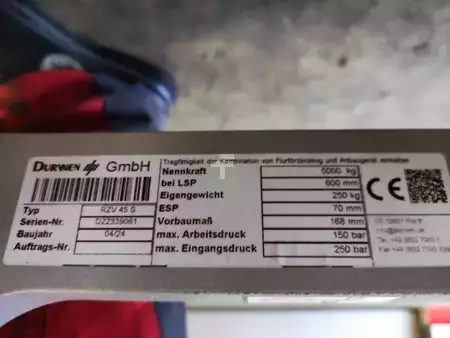 Haarukoiden asetinlaite 2024  Durwen RZV45S-1350 (NEU) (5)