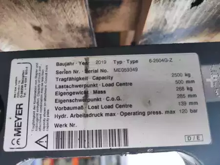Fork positioners 2019  Meyer 6-2504G-Z (5)