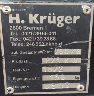 Barrel lifter 1993  [div] Krüger Fasslifter 200 l. mit Gabelzinkenaufnahme (5)