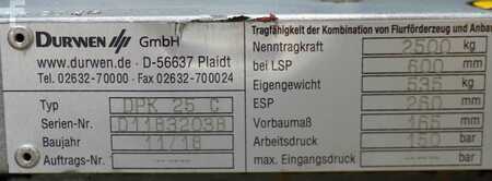 Doppelpalettengabel 2018  Durwen DURWEN DPK25C, Breite 1200 mm (5)