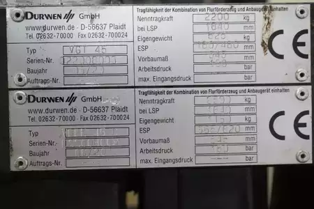Extensor de carga 2020  Durwen DURWEN VDPK 45 C Bereite 1120mm (6)