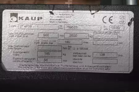 Positionneur de fourches à déplacement latéral 2020  Kaup KAUP 2T466B, Bereit 1040 mm (4)