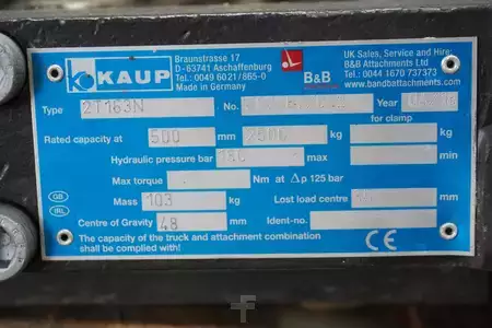 Обладнання для регулювання вил з сайдшифтом 2018  Kaup KAUP 2T163N, Breite 1160 mm (4)