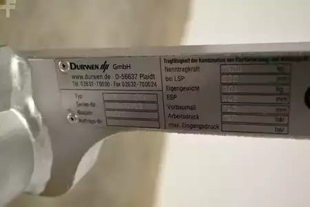 Pozycjoner wideł z przesuwem bocznym 2020  Durwen RZV16GS Breite: 1.040 mm (3)