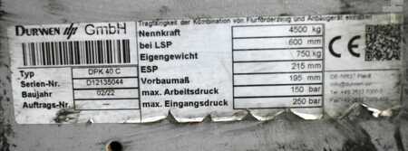 Posizionatore forche doppio 2022  Durwen DPK 40 C (5)