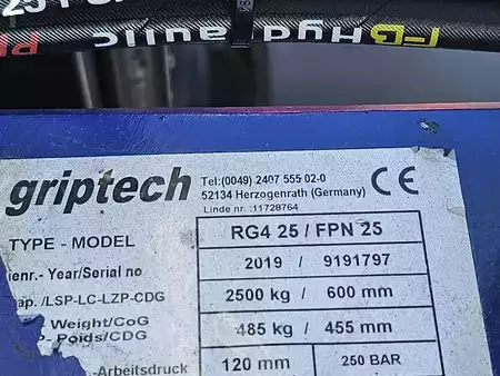 Positionneur de fourches 2019  Griptech RG4 25/FPN 25 (10)