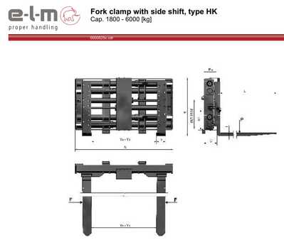 Positionneur de fourches à déplacement latéral 2020  E-L-M HK 4015 0, SHTAd02., Forkposition with integrierteseidshift (2)