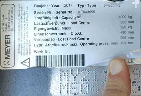 Készülék kapocs 2017  Meyer 5-4505K-S (5)