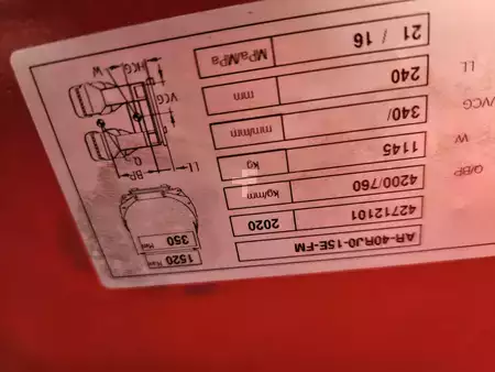 Papierrollenklammer 180° drehbar, geteilter Arm 2020  Bolzoni AR-40RJO-15E-FM (7)