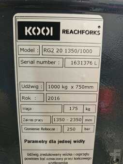 Hudrauliska utskjutsgafflar 2016  Kooi RG2-20-1350-100 (10)