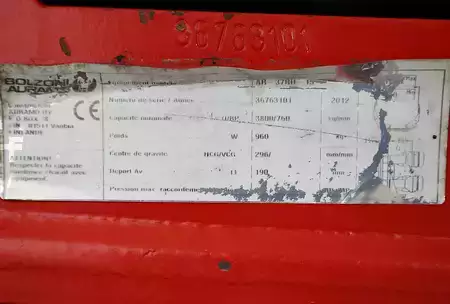 Chwytak do rol papieru 360°, obrotowy 2012  Bolzoni AR-37RH-15 (2)
