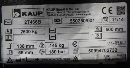 Positionneur de fourches 2014  Kaup 2T466B (3)