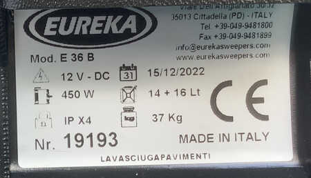 Scheuersaugmaschine 2023  Eureka E36 B  AGM (1)