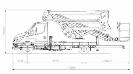 Plošina na nákladním automobilu 2021 SOCAGE 20 D (IVECO) (4)