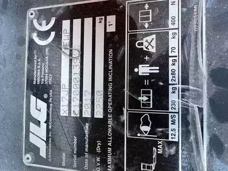 Csukló munka emelvény 2017  JLG X17J+ Kompakte Raupenarbeitsbühne (11)