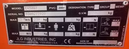 Csukló munka emelvény 2020  JLG E450AJ (8)