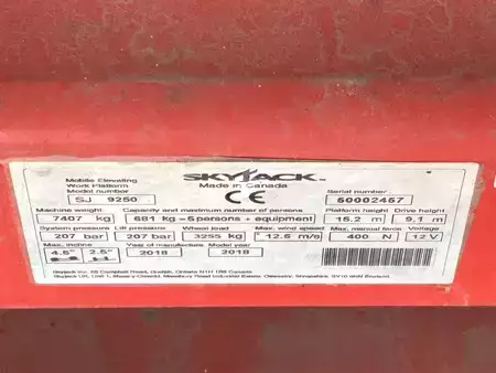 Scherenarbeitsbühne 2018  Skyjack SJ 9250 (7)