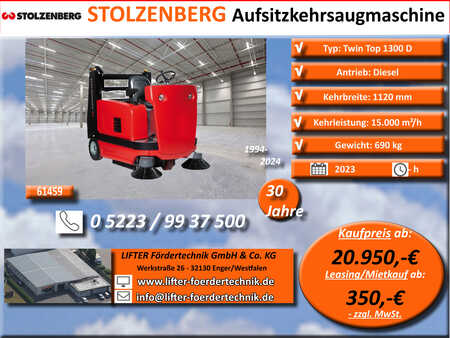 Aufsitz-Kehrsaugmaschine 2023  Stolzenberg TT 1300 D (1)