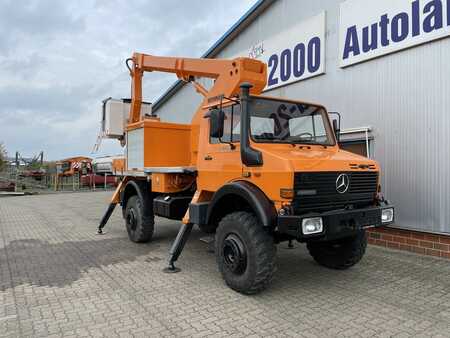 Nacelle sur camion 1998 Ruthmann Unimog U 1850 L 4x4 Ruthmann Steiger 17m seitl.12m 1.Hd (13)
